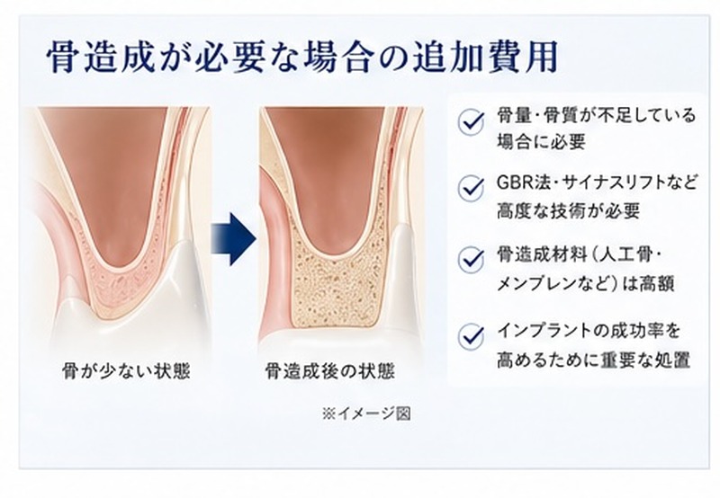 骨造成が必要な場合の追加費用