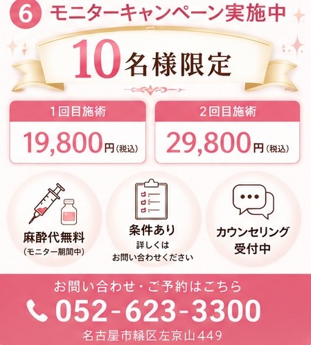 モニターキャンペーン詳細 10名様限定