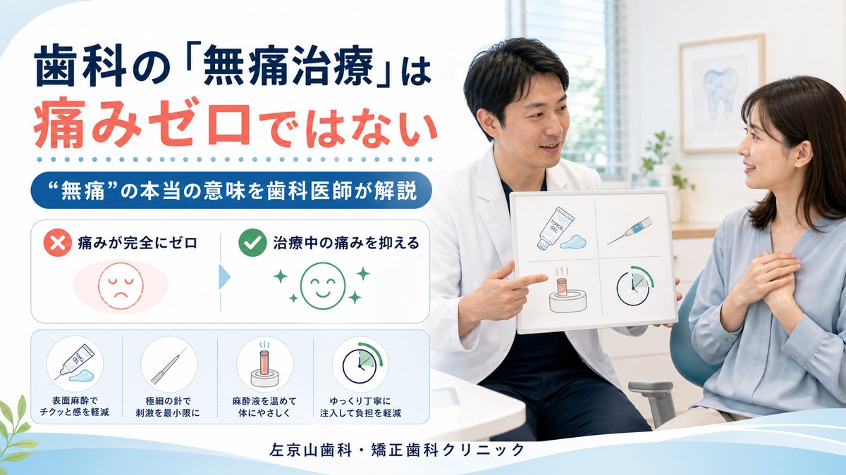 歯科の「無痛治療」は痛みゼロではない｜”無痛”の本当の意味を歯科医師が解説