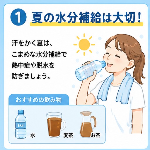 夏の水分補給は大切