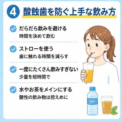 酸蝕歯を防ぐ上手な飲み方